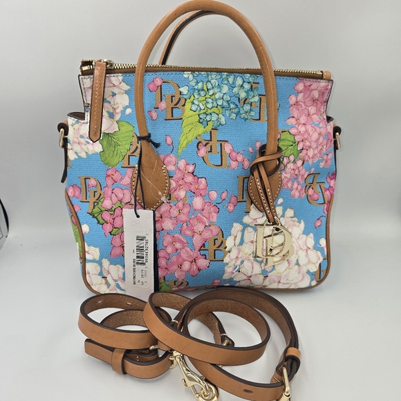 Dooney & Bourke Handbags - DOONEY & BOURKE Hydrangea 3way Satchel Shoulder Crossbody Bag Purse NEW RARE